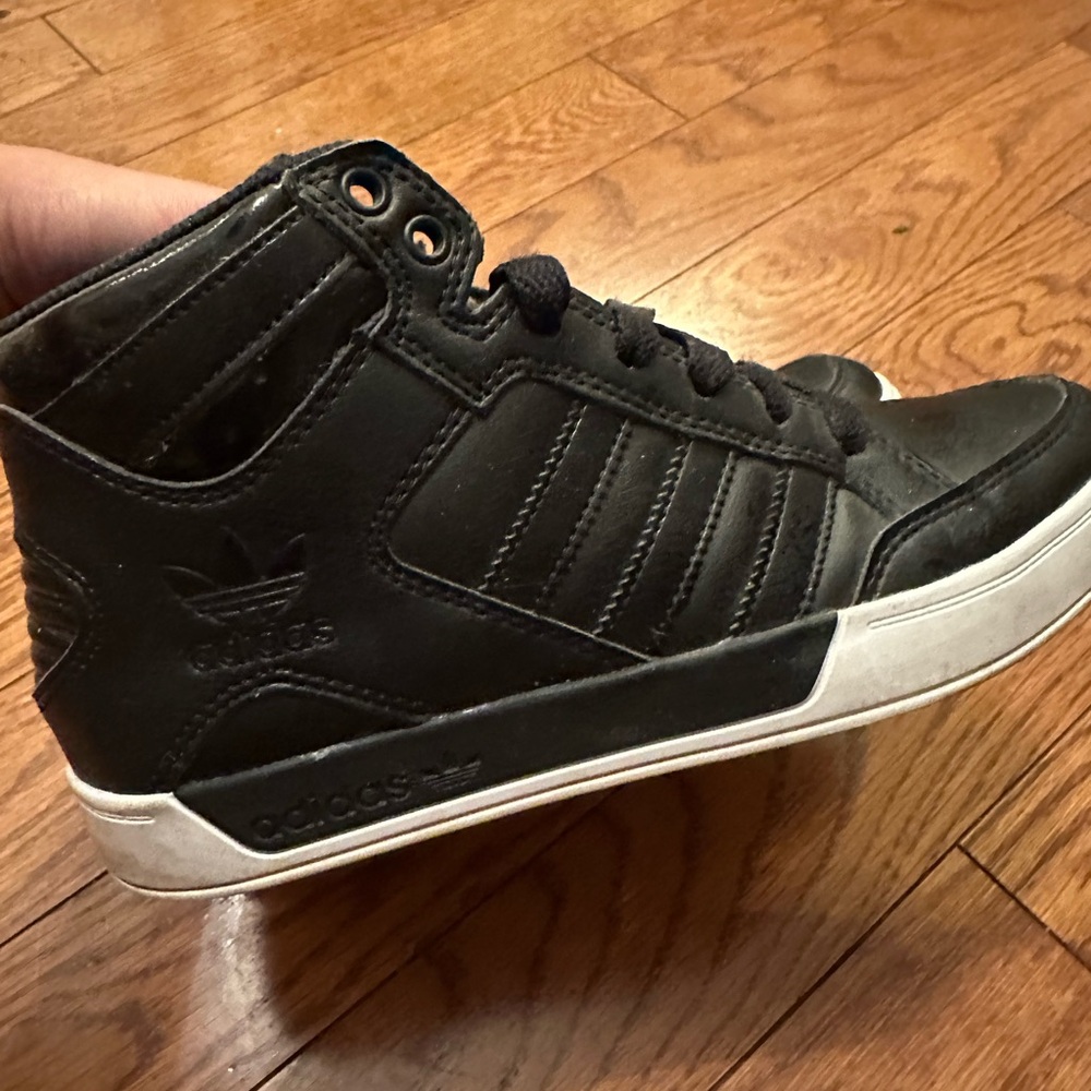 Adidas Kids Black and White High-Top Sneakers